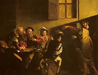 La vocazione di Matteo di Caravaggio