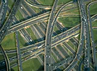 intrico di strade viste dall'alto