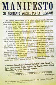 Manifesto del Movimento spaziale per la televisione di Fontana