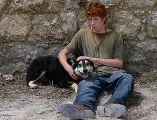 Protagonista del film Rosso Malpelo di Scimeca