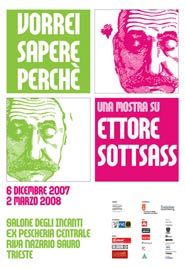 Locandina della mostra dedicata a Ettore Sottsass