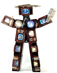 Una delle opere di Nam June Paik