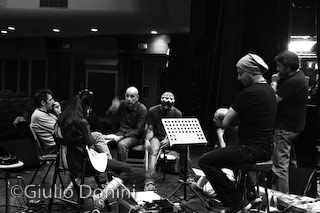 Alcuni dei protagonisti di Absolute Poetry 2008 fotografati durante le prove