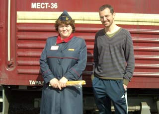 Andrea Hammerle assieme alla provodnitsa