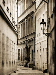 Foto di una via di Praga