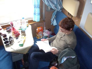 Giulia Deste mentre attraversa la Russia sulla transiberiana