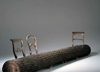 Tree-trunk bench di Jurgen Bey