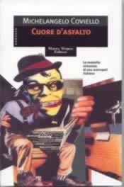 La caricatura di Coviello sulla copertina del suo romanzo