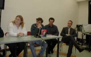 Da sinistra: Eva Villa, Andrea Materia, Pasquale Ruggero e Massimiliano de Giovanni).