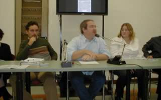 Da sinistra: Mauro Cioffari, il Prof. Sergio Brancato e la disegnatrice Eva Villa).