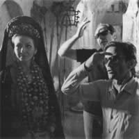 Maria Callas con Pier Paolo Pasolini, durante la lavorazione del film Medea