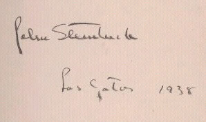 Autografo di Steinbeck a Los Gatos