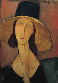 Ritratto di Jeanne Hébuterne con grande cappello