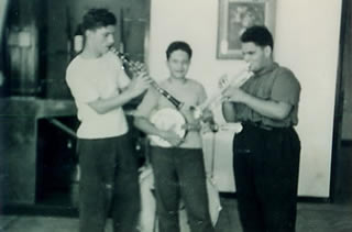 Lauzi con Luigi Tenco al clarino e Giorgio Pergolo alla tromba