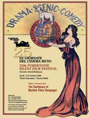 locandina della XXV edizione di Le Giornate del Cinema Muto