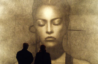 Grande disegno italiano di Omar Galliani