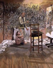 Lucian Freud - The painter surpreised by a naked admirer, 2004-2005