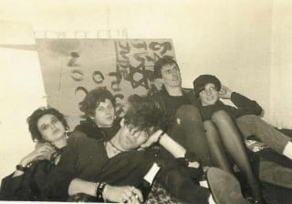 Not Moving, backstage, 1985