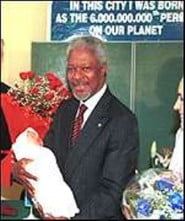 Kofi Annan con Adnan Mević