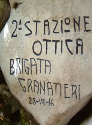 Un graffito dei soldati italiani