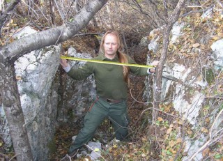 Paolo Pizzamus durante i rilevamenti