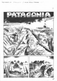 Prima tavola del fumetto Patagonia