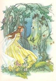 Biancaneve in un disegno d'epoca